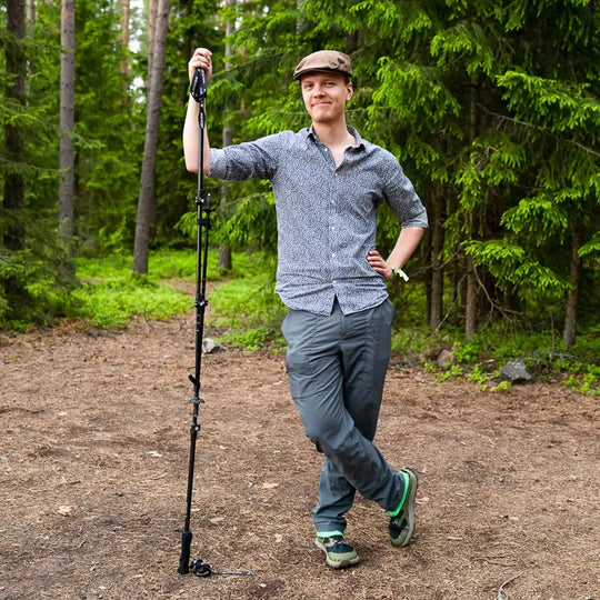 Vaellussauvojen liitoshihna - Keskisalko telttaan vaellussauvoista